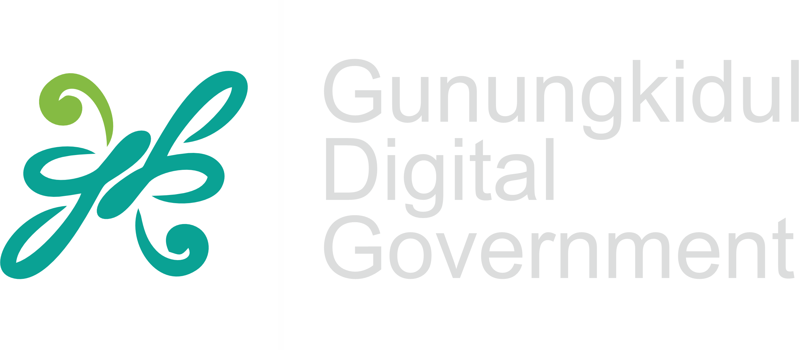 Logo Gunungkidul Digital Government, green and white stylized icon with text